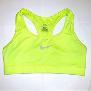 Nike Women's Pro Swoosh Sports Bra, Color-Volt